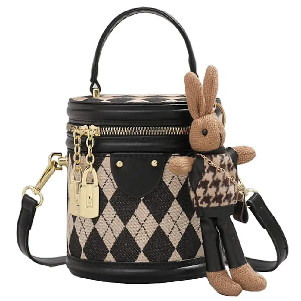 Amblot Black Vintage leather shoulder bag