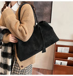 Amblot Black Weekend suede tote bag