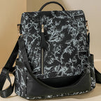 Amblot Black Women’s anti-theft leather knapsack