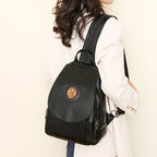 Amblot Black Women’s leather knapsack