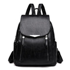 Amblot Black Women’s structured leather backpack