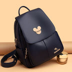 Amblot Blue Backpack purse in leather