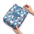 Trousse de toilette fleurs bleues