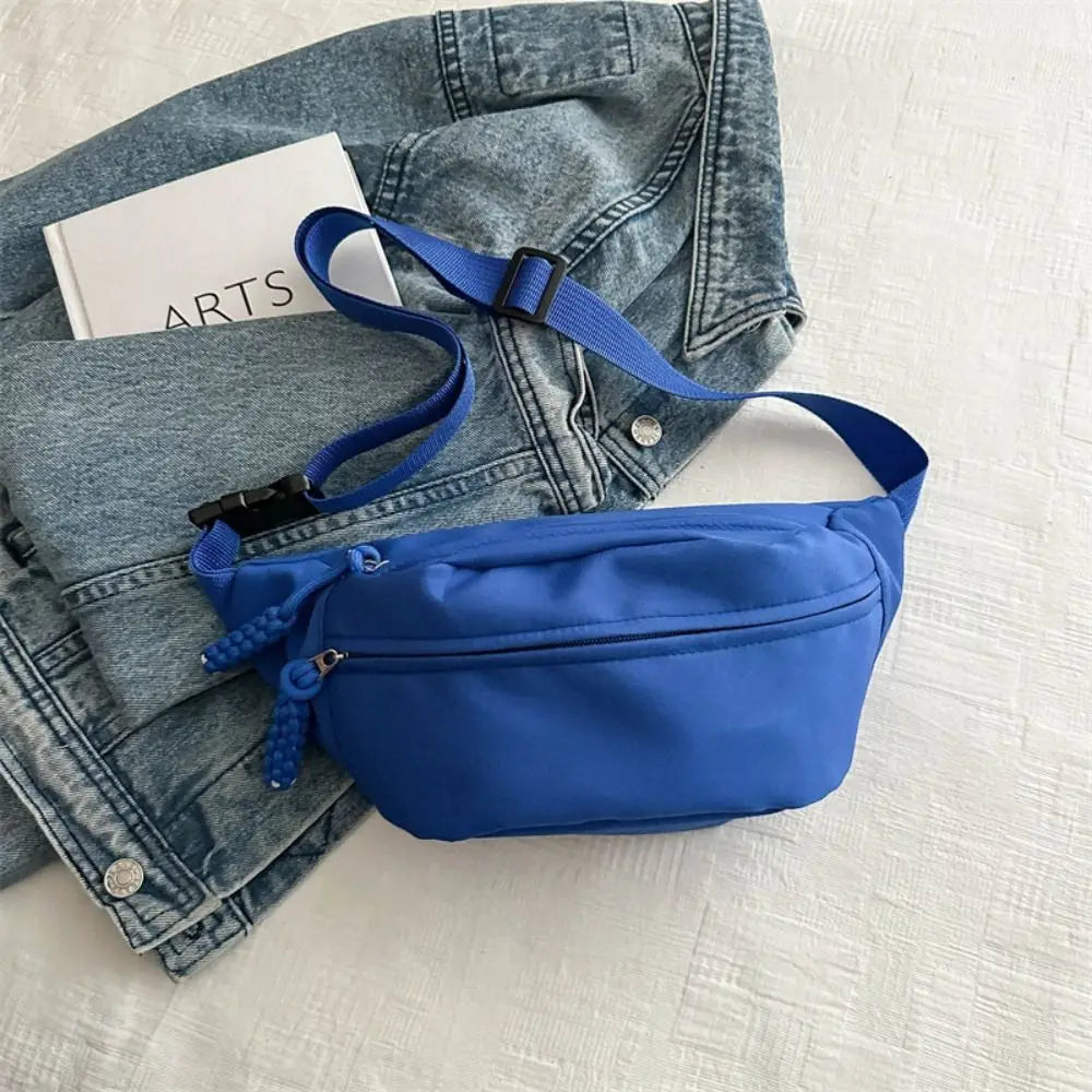 Amblot Blue Large capacity corduroy bum bag