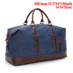 Amblot Blue (Large) Leather men travel weekender bag