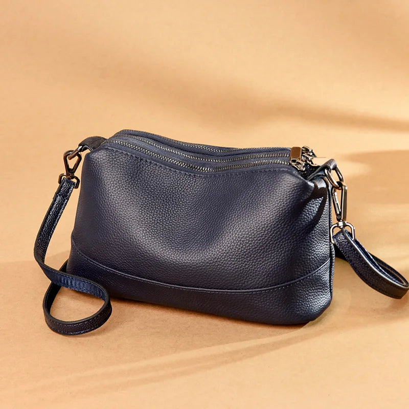 Amblot Blue Medium leather shoulder bag