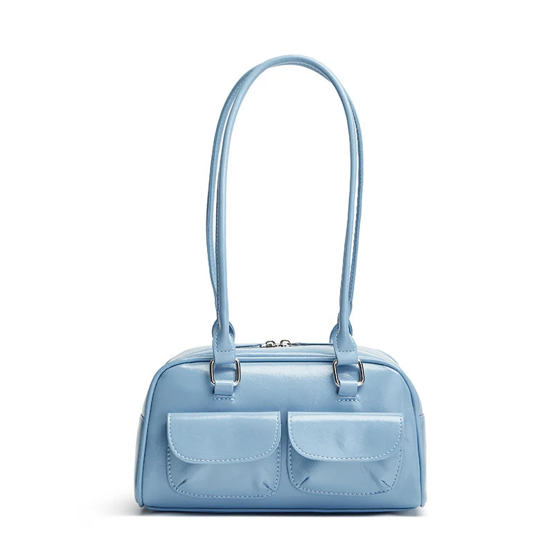 Amblot Blue Mini leather shoulder bag