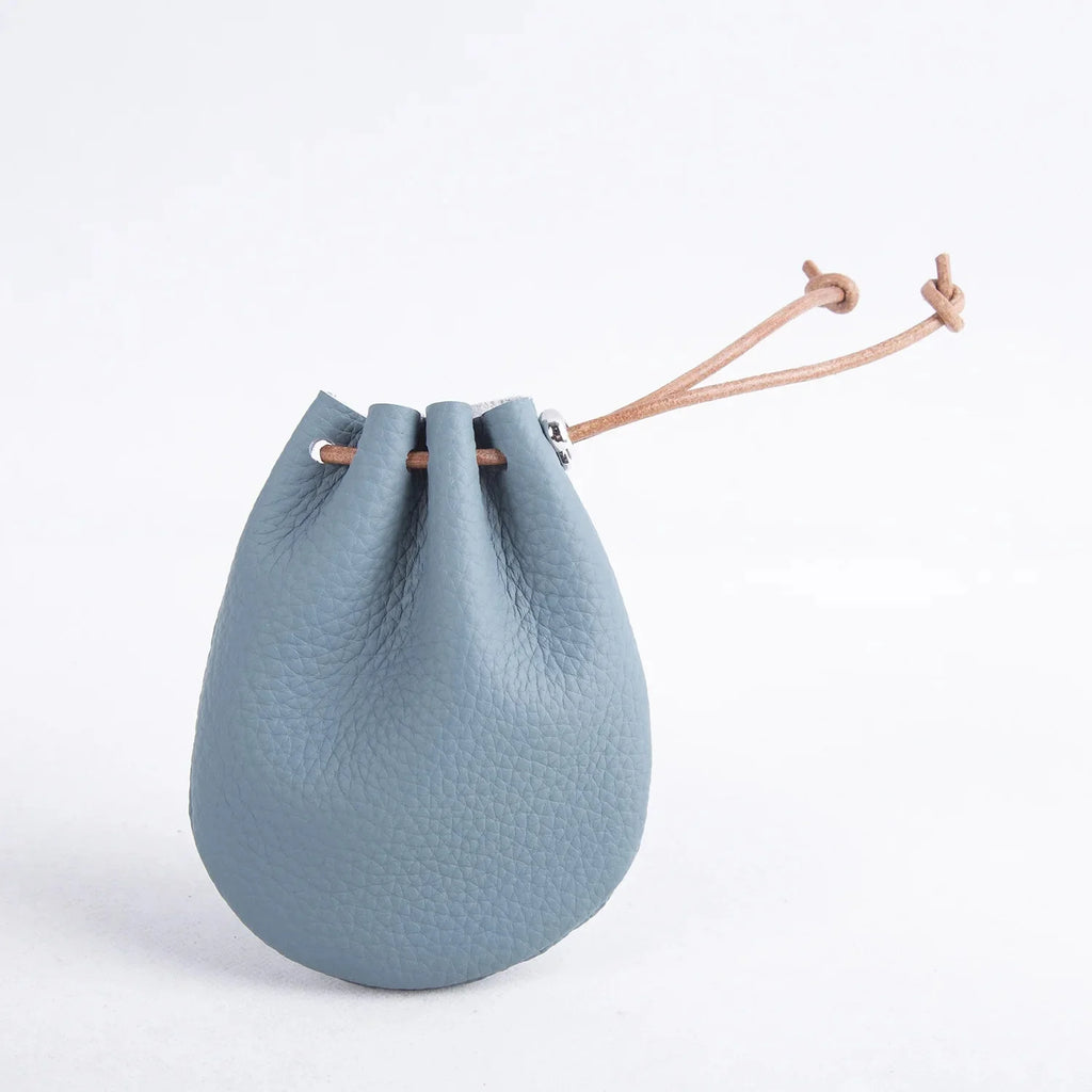 Amblot Blue Pocket-size leather pouch