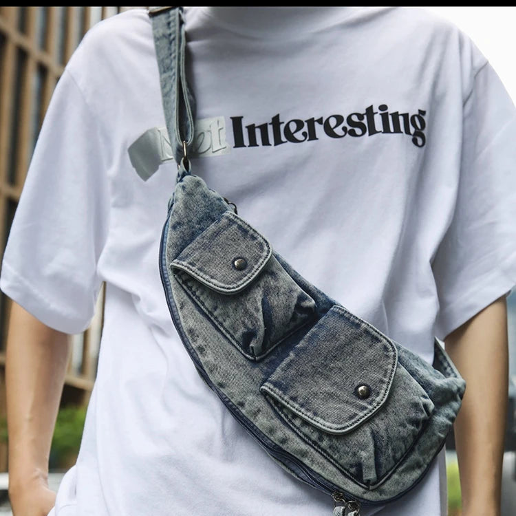 Amblot Blue Urban denim body bag