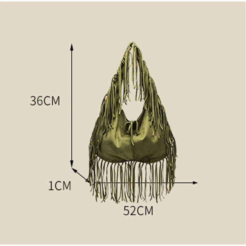 Amblot Boho suede shoulder bag