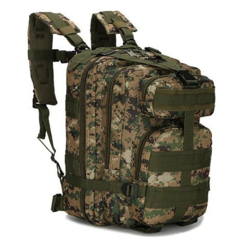 Amblot Brown and green camo army-style tactical backpack