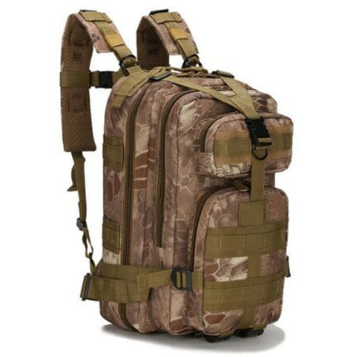 Amblot Brown camo army-style tactical backpack