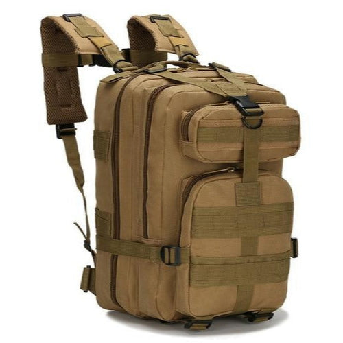 Amblot Brown camo military-style tactical backpack