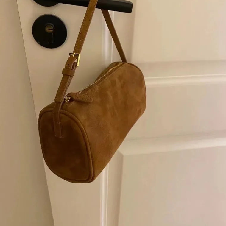 Amblot Brown Chic suede purse for night outings