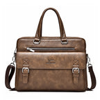 Amblot Brown Classic leather briefcase for men