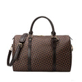Amblot Brown Classic leather weekender duffle bag