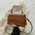 Amblot Brown Elegant small leather crossbody bag