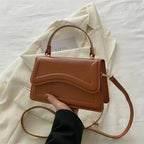 Amblot Brown Elegant small leather crossbody bag