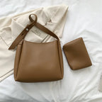 Amblot Brown Elegant women's leather tote bag