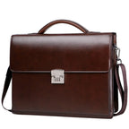 Amblot Brown Men's leather briefcase bag