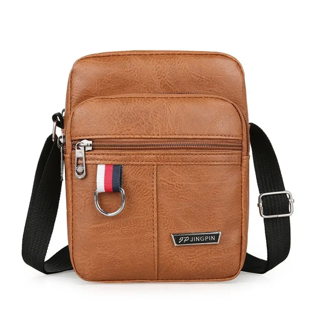 Amblot Brown Mini leather crossbody bag