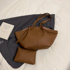 Amblot Brown Modern leather tote bag
