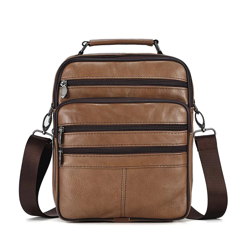 Amblot Brown Premium leather sling crossbody bag