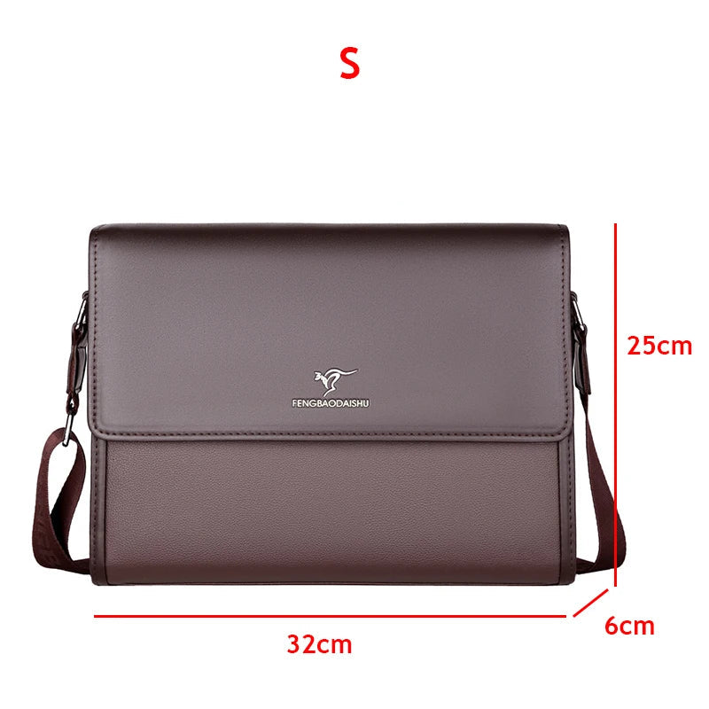 Amblot Brown (Small) Men's formal leather briefcase