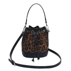 Amblot Brown Structured corduroy clutch bag