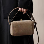 Amblot Brown Suede box purse