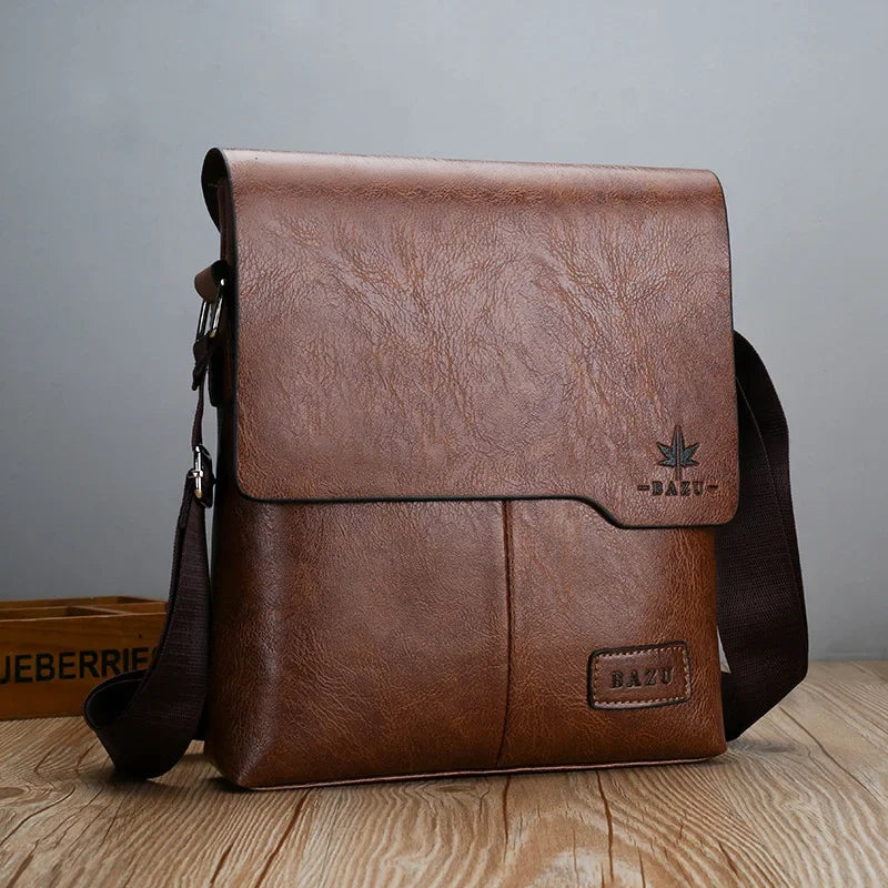 Amblot Brown Versatile leather crossbody bag