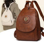 Amblot Brown Women’s leather knapsack
