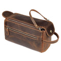 Amblot Brown Zippered leather dopp kit