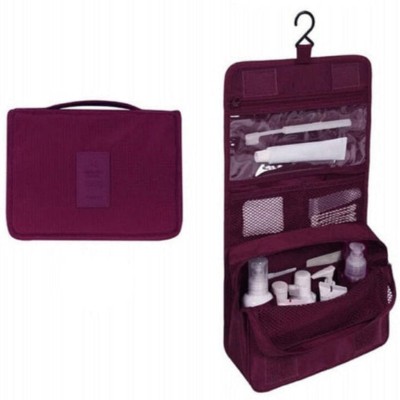 Amblot Burgundy hanging toiletry bag