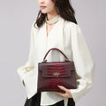 Amblot Burgundy (Single Bag) Leather handbag