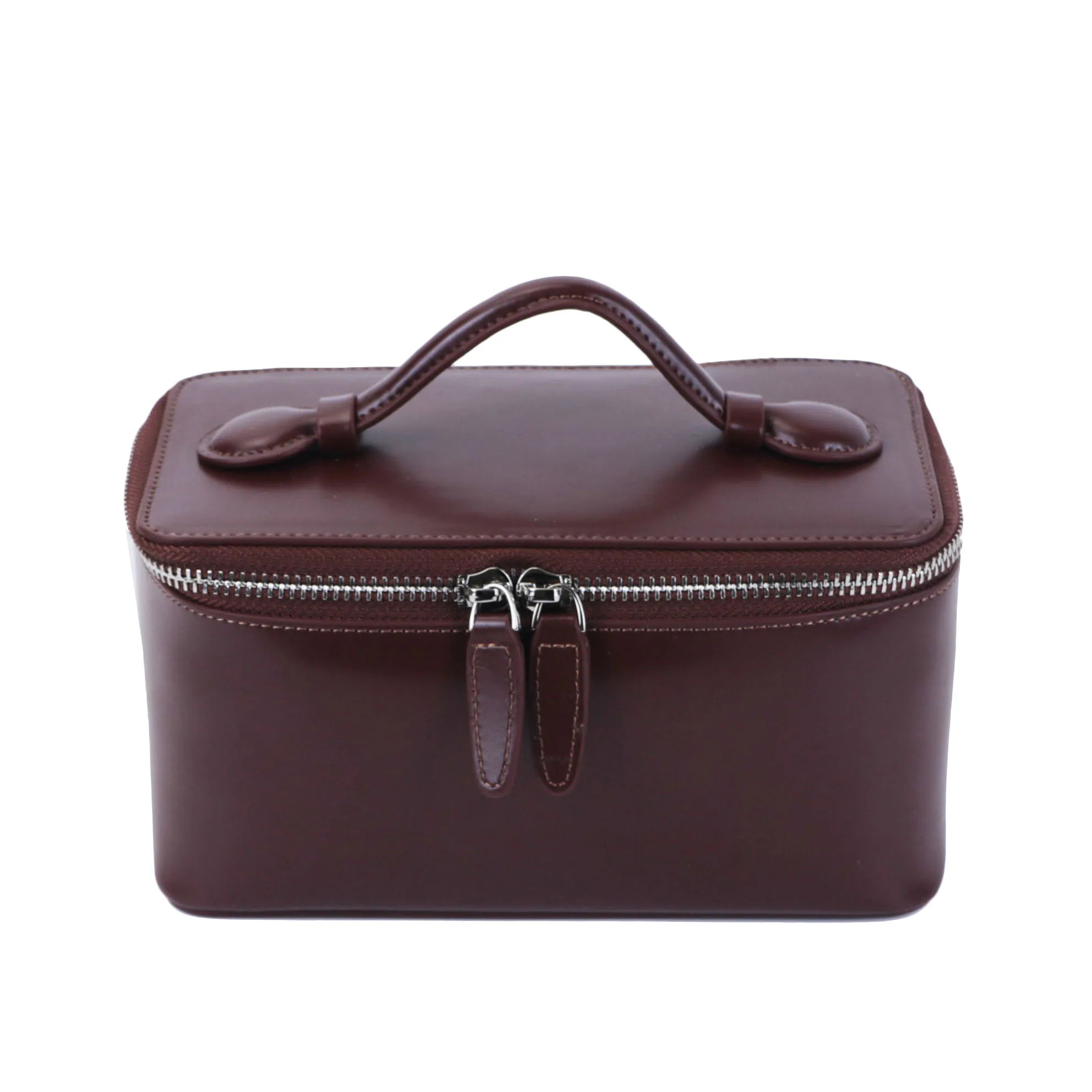 Amblot Burgundy Travel leather vanity bag
