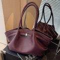 Amblot Burgundy Versatile leather handbag