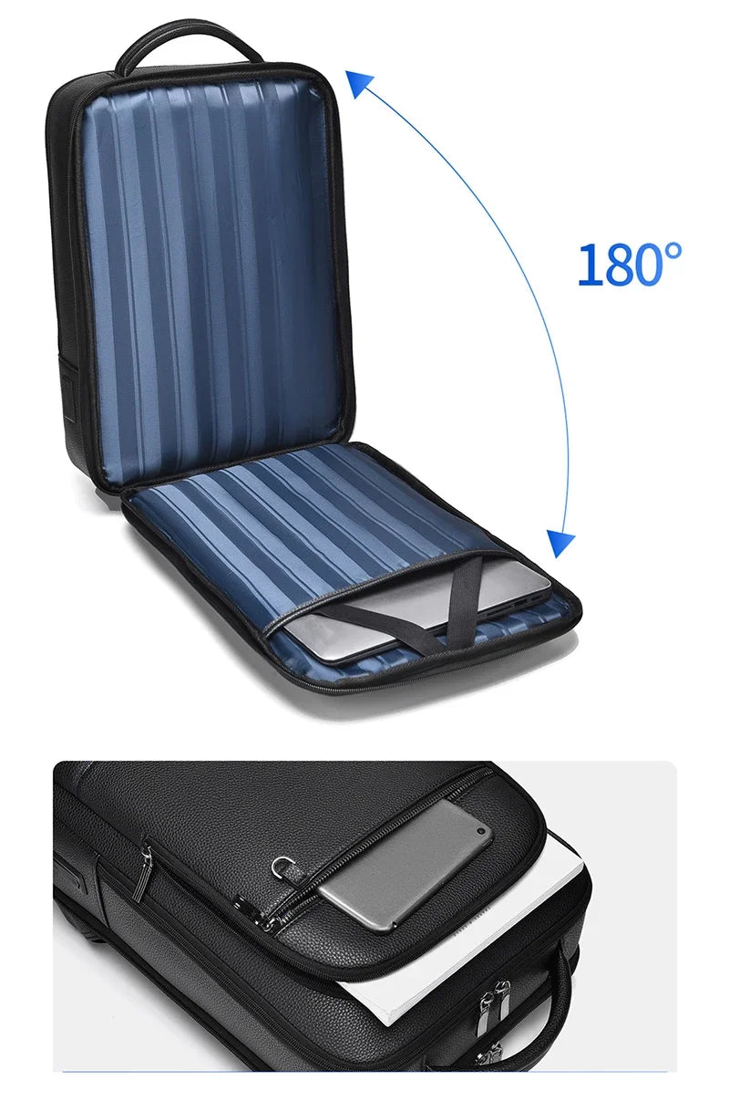 Amblot Business leather laptop backpack