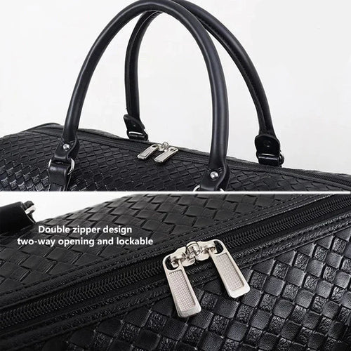 Amblot Business leather weekender duffle bag