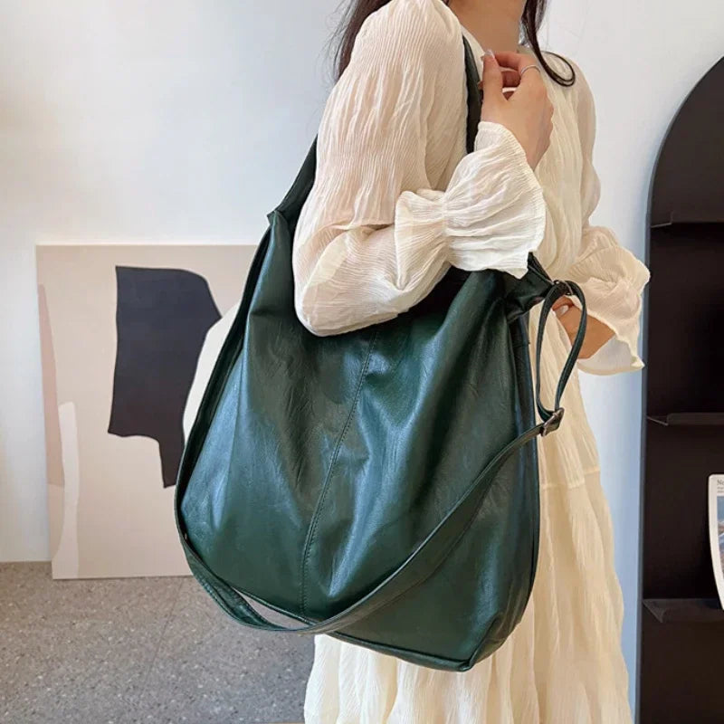Amblot Chic oversized leather tote bag