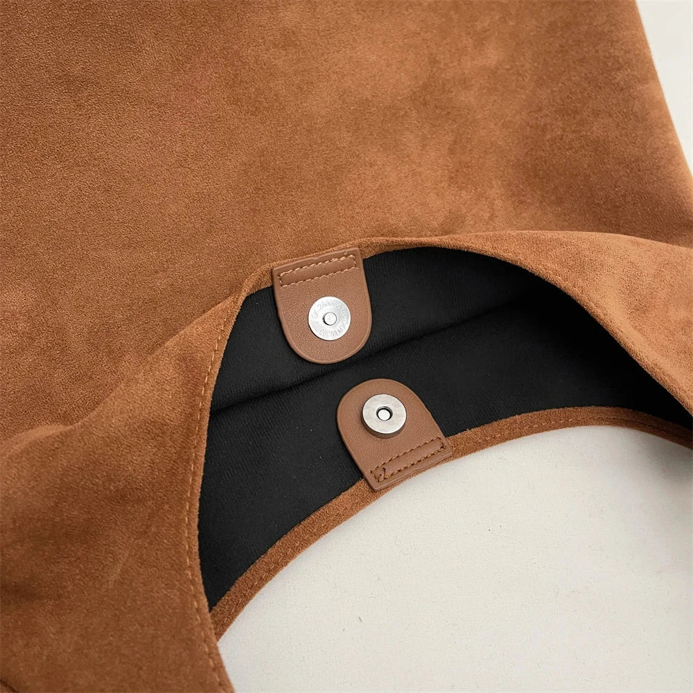 Amblot Chic suede slouch shoulder bag