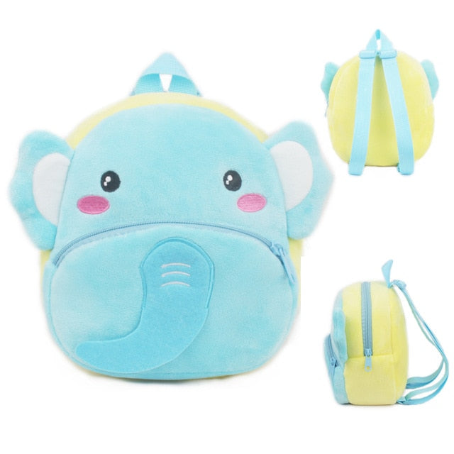 Amblot Children Blue elephant plush backpack for toddlers