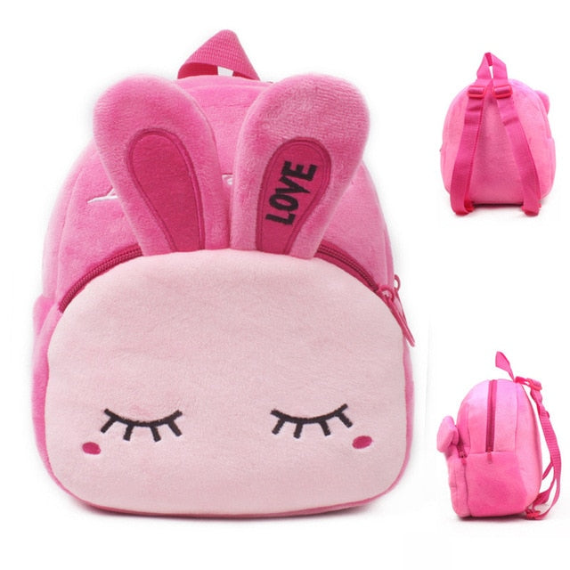 Amblot Children Cute rabbit plush backpack for toddlers