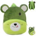 Amblot Children Green bear plush backpack for toddlers