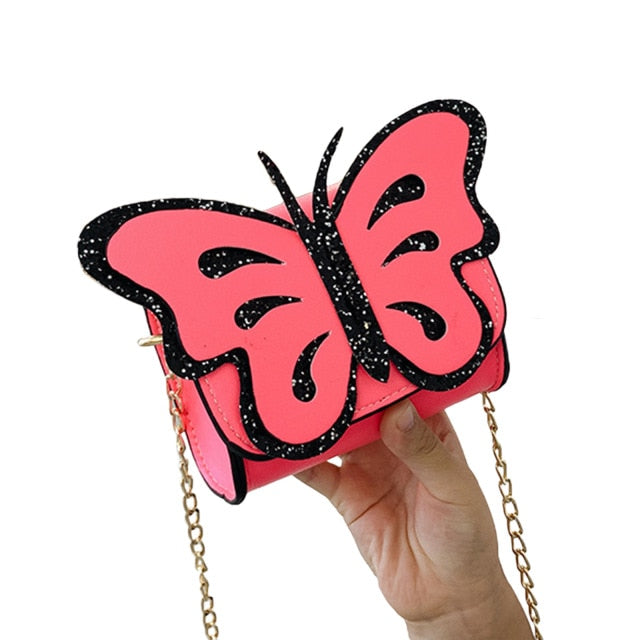 Amblot Children Kids’ pink butterfly handbag