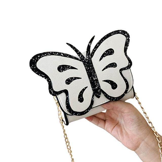Amblot Children Kids’ white butterfly handbag