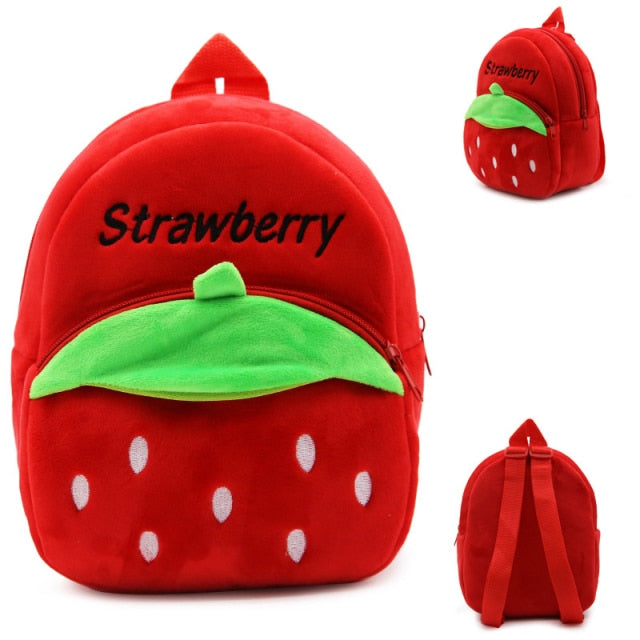 Amblot Children Strawberry plush backpack for toddlers