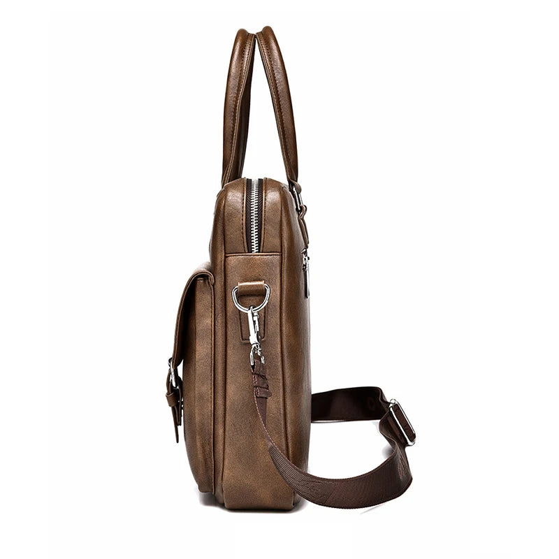 Amblot Classic leather briefcase for men