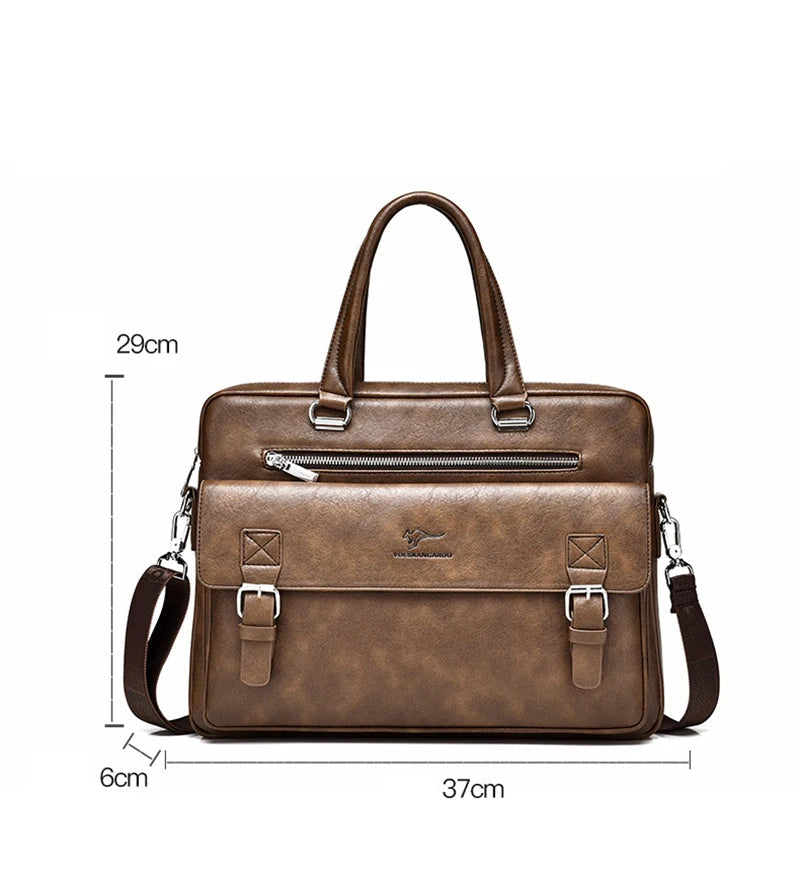 Amblot Classic leather briefcase for men