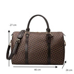 Amblot Classic leather weekender duffle bag